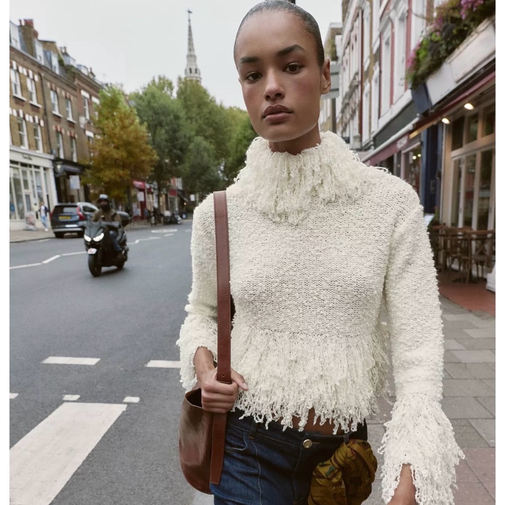 FRINGED KNIT JUMPER